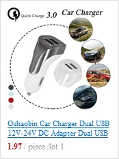 Ouhaobin 2.1A быстрое зарядное устройство двойной USB Автомобильное зарядное устройство ЖК-дисплей 12-24 в прикуриватель для телефонов для планшетов