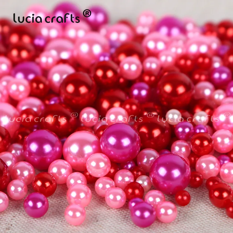 Lucia Crafts 50 г круглые жемчужные бусины разных размеров без отверстий для женщин