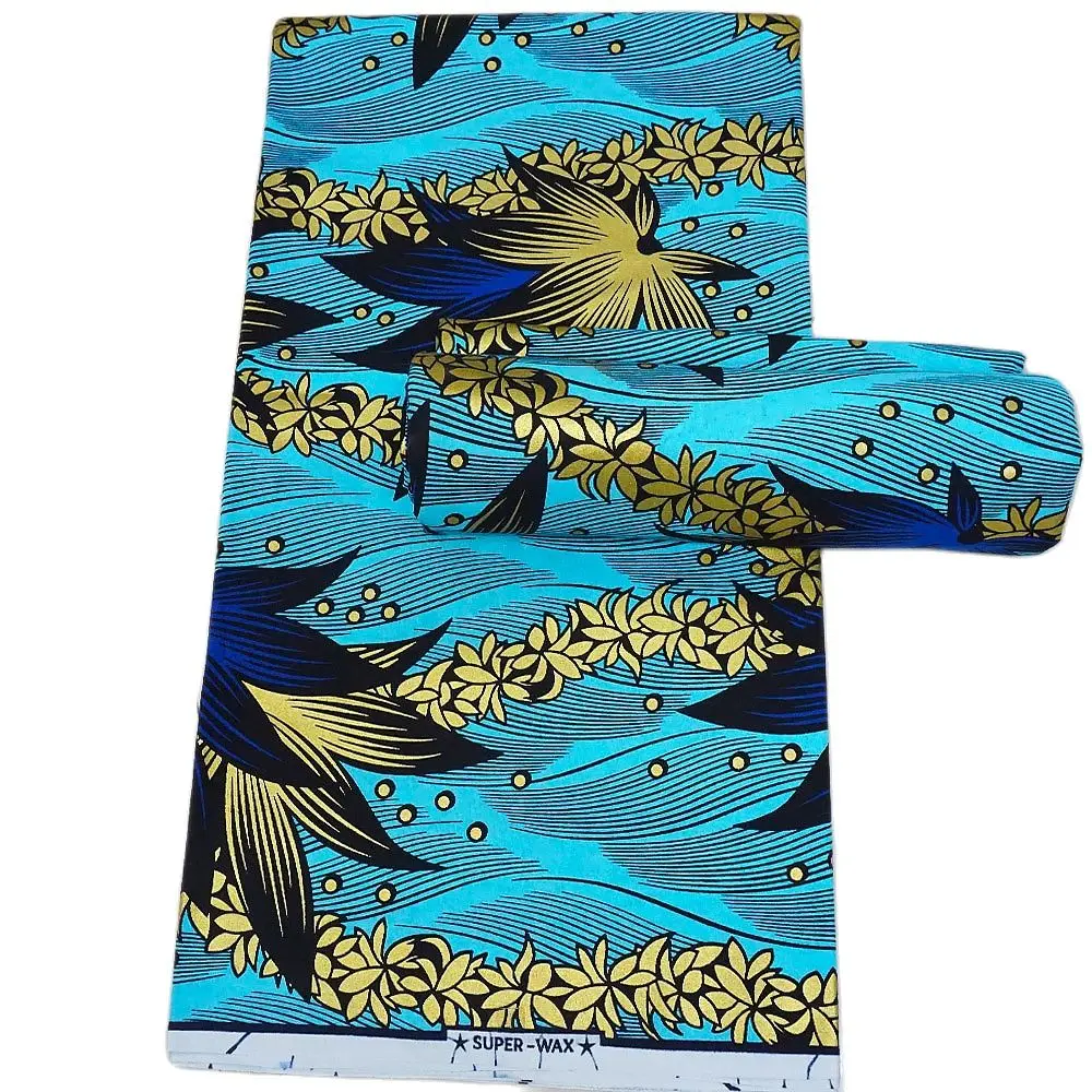 Африканский Воск Анкара настоящий воск хлопковая ткань для шитья платья 6