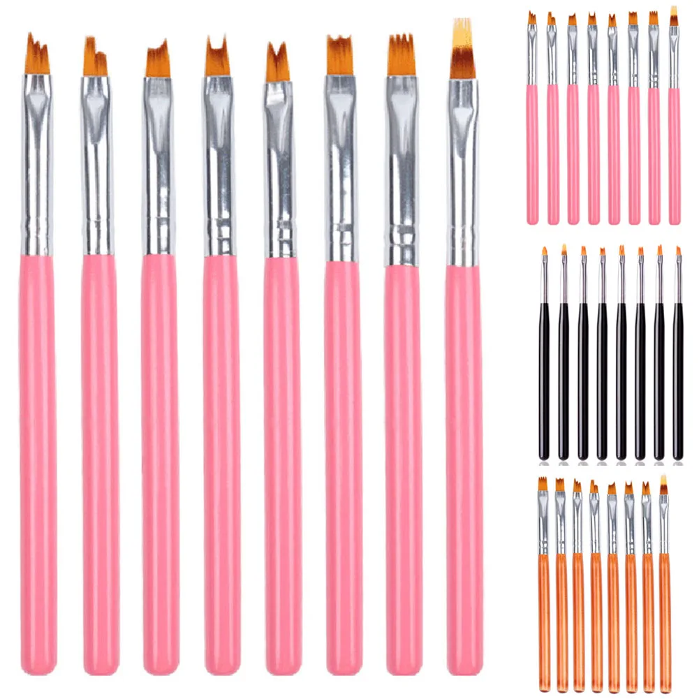 

13/8 Pcs Professional Nail UV Gel Brush Set Flower Drawing Brush Gradual Color Blooming Pen Home Diy Tips Nail Tool Accessories