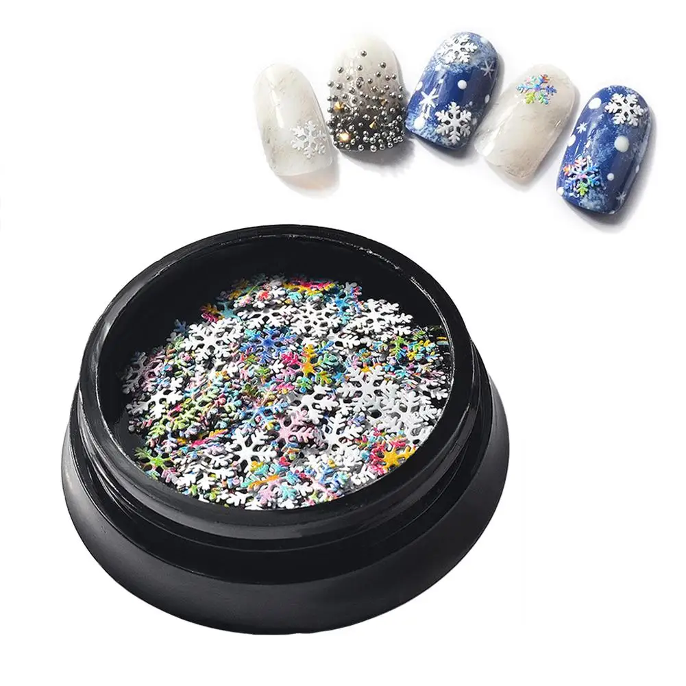 Многоцветный ультра тонкий рождественский снежинка блестки 3D Блестки для нейл