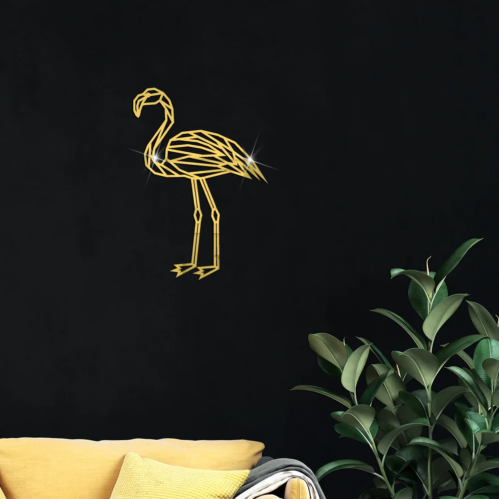 

Kindergarten Cartoon Animal Ostrich Wall Sticker Self-adhesive decorative mirror 3D sticker Acrylic sticker for children's room
