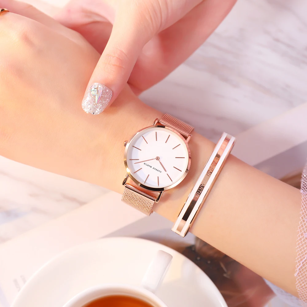 Женский браслет Hannah Martin брендовый модный из нержавеющей стали круглый женские