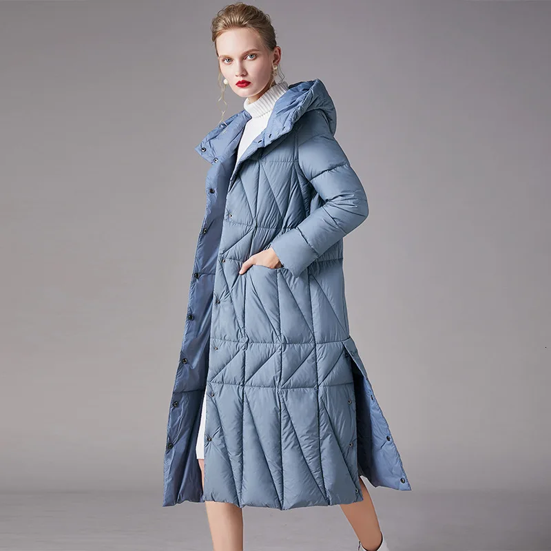 More than 350g 90% white duck down content thicked coat women Slim Skinny graceful beauty jackets hooded 199023 | Женская одежда
