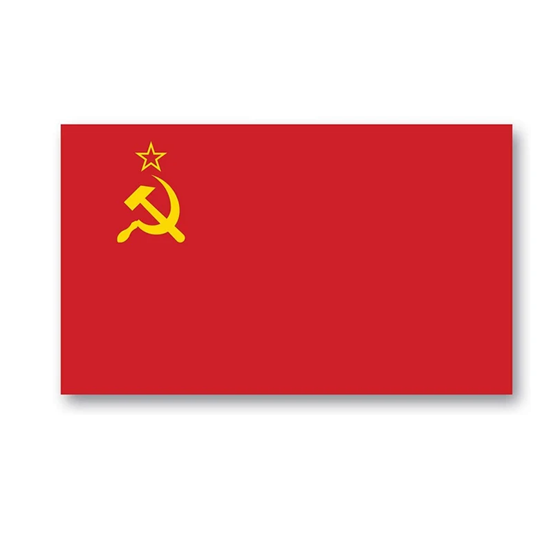 

Soviet Union Flag Bumper Stickers 3 Packs Are Made of Durable Waterproof Material, Motorcycle Helmet Trunk Stickers, Auto Parts