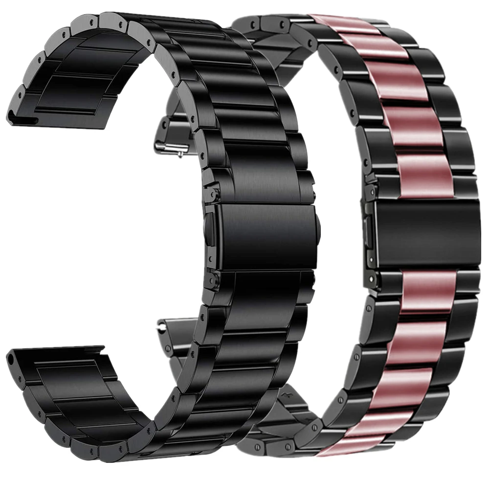 Ремешок из нержавеющей стали для amazfit bip gts correa браслет samsung gear s3 frontier galaxy watch 46 мм