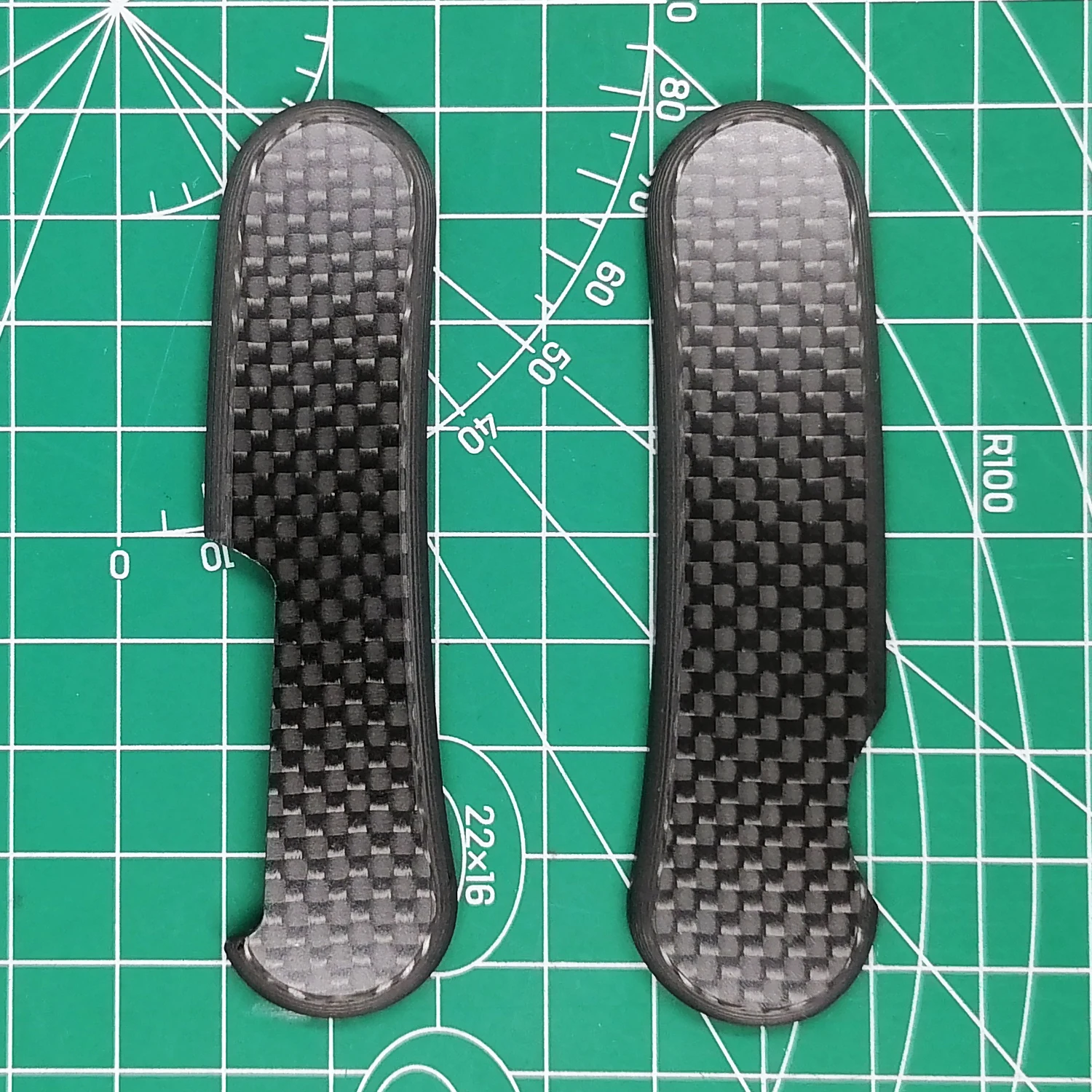 Hand Made Carbon Fiber Scales for 85mm Wenger Swiss Army Kni