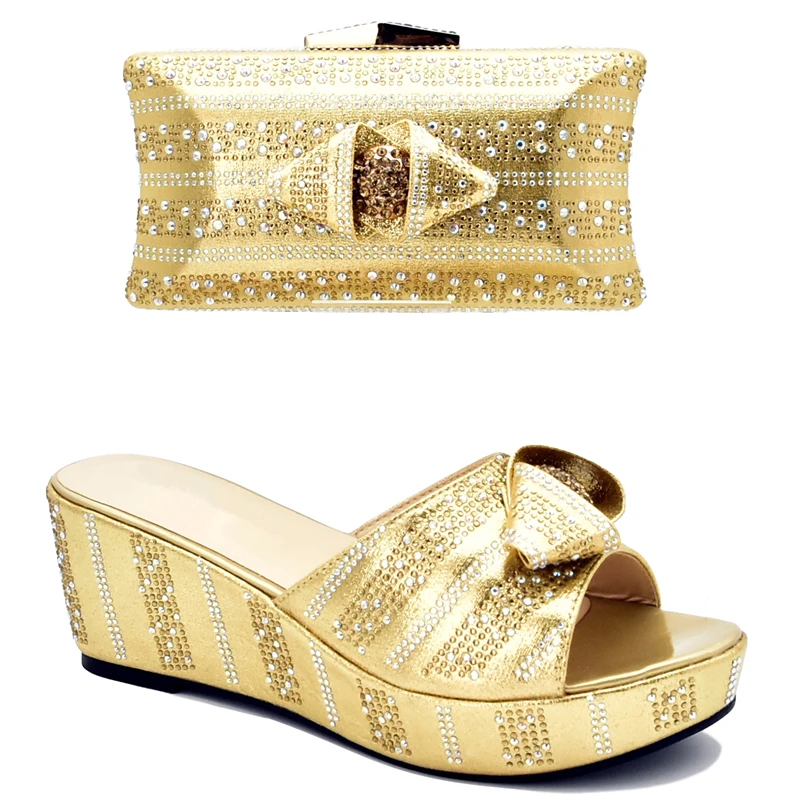 Новое поступление Женский комплект из обуви и сумки в итальянском стиле на