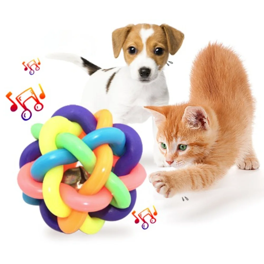 

1pcs Pet Dog Toys Colorful Bell Woven Ball Dog Toy for Small Dogs Chew Puppy Toy Dog Stuff Dogs Toys Pets Brinquedo Cachorro