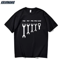 wrench jaw spanner beer car mechanic funny graphic t shirt for men design short sleeve o neck oversized fitness t shirts hombre