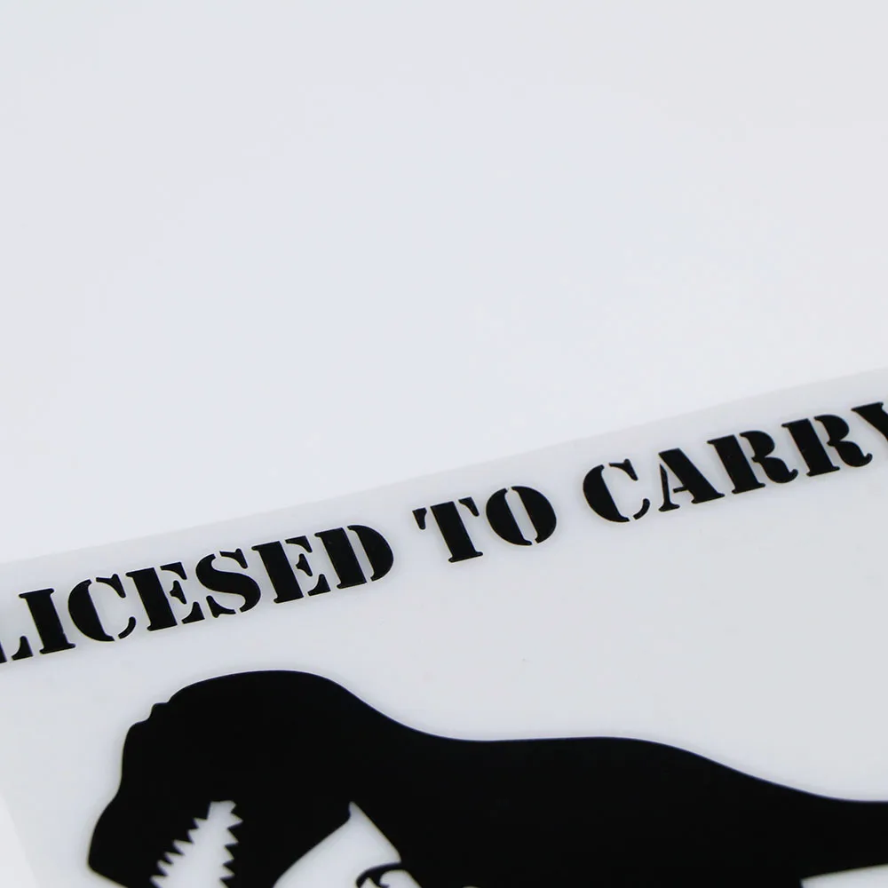 

YOJA 14.9X15.9CM LICESED TO CARRY SMALL ARMS Cartoon Vinyl Decal Car Sticker Decoration ZT4-0157