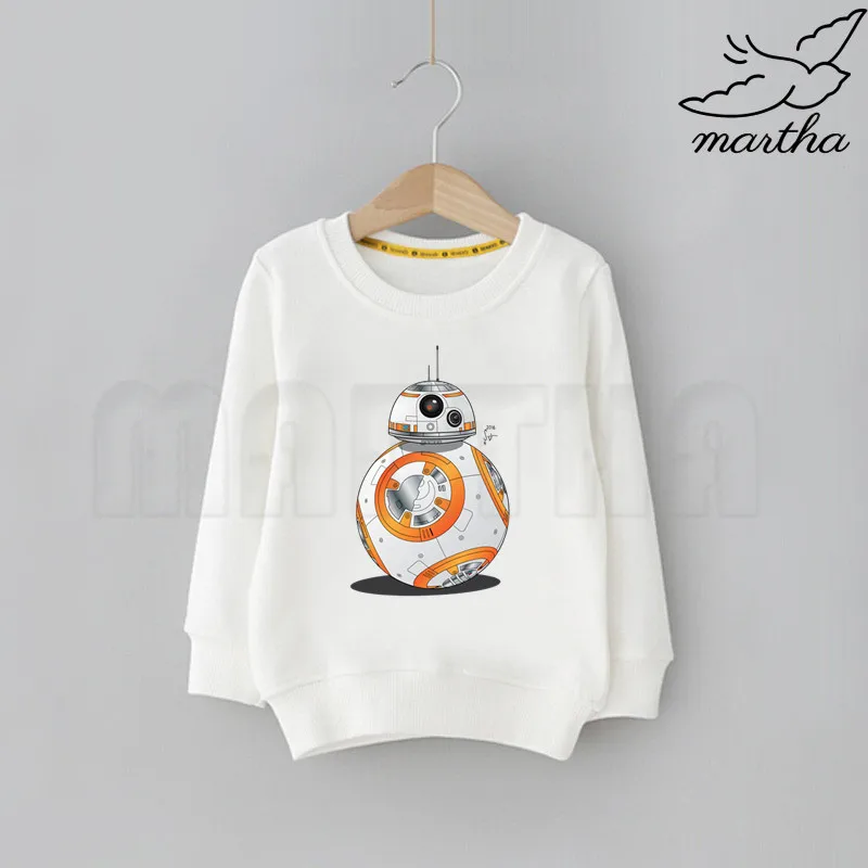 Bb8/Детская толстовка с капюшоном и милым принтом Звездные войны детская одежда