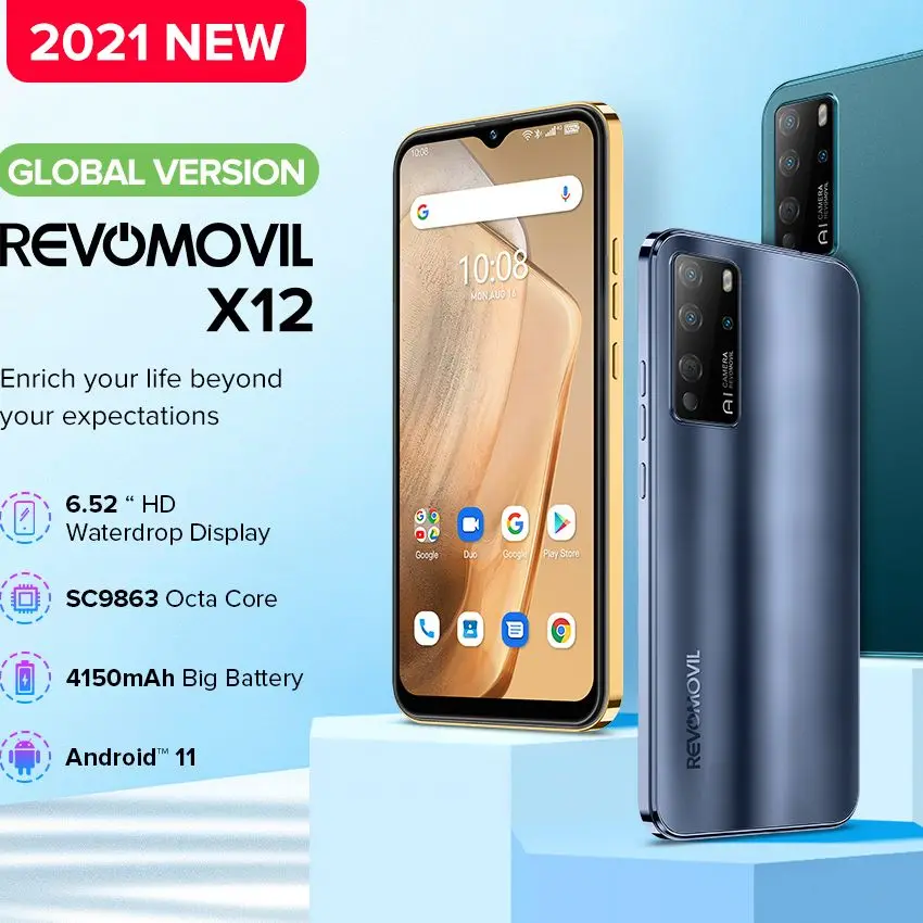 Смартфон глобальная версия S21 Revomovil 4 + 128 ГБ 6 52 дюйма две SIM карты 4150 мА · ч 16 8
