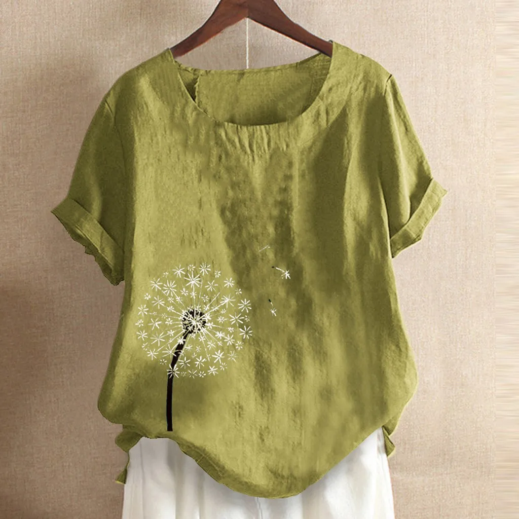 MISSOMO 2020 T Shirt Women tshirt Summer O-Neck Short Sleeve Floral Print harajuku Elegant Plus Size Tops Blusas Feminina | Женская