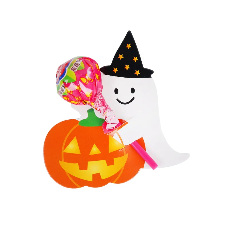 50 шт. DIY подарок на Хэллоуин конфеты украшения бумажные карты милый призрак тыква