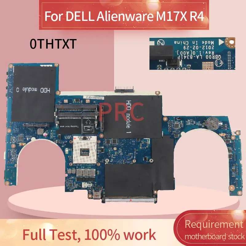 Материнская плата 0THTXT CN-0THTXT для ноутбука DELL Alienware M17X R4 QBR00 LA-8341P HM76 DDR3 Материнская плата для ноутбука