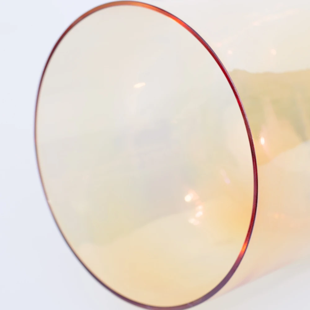 Поющая чаша с прозрачным желтым кварцевым кристаллом 7 дюймов ручкой для