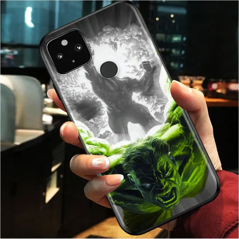 

Marvel The Hulk Shockproof Cover for Google Pixel 5 4 4A XL 5G Black Phone Case Shell Soft Fundas Coque Capa