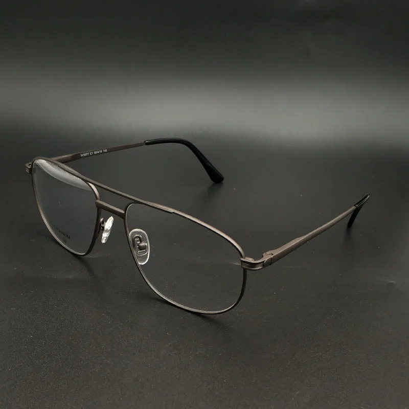 Чисто титановые Ретро квадратные оптические очки Мужские поляризационные