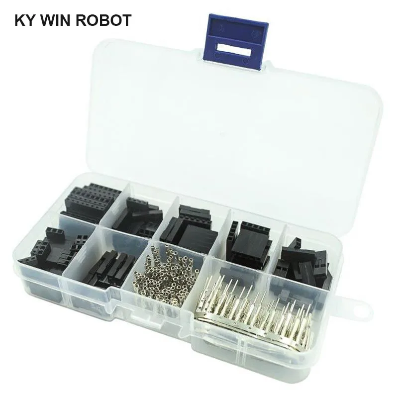 

310pcs/Set Dupont Wire Jumper Pin Header Connector Housing Kit Male Crimp Pins+Female Pin Connector Terminal Pitch With Box