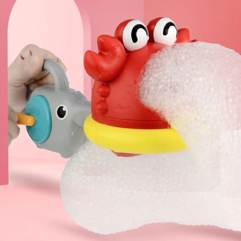 

Bubble Crabs Baby Bath Toy Funny Toddler Bath Bubble Maker Swimming Pool Soap Dispenser Shark Bubble Machine Kids Bathroom Toys