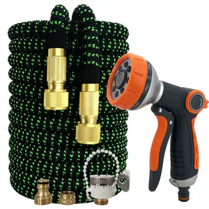 Новый садовый шланг для полива выдвижной износостойкий шланг ЕС гибкий распылитель водяного пистолета высокого давления для мойки автомобиля Бесплатная доставка