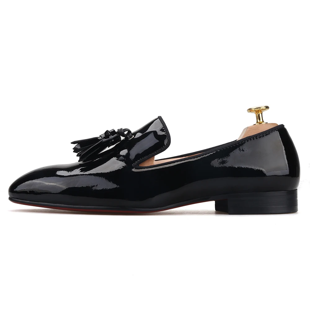 Piergitar new handmade men leather shoes with spikes tassel fashion party and wedding men's loafers plus size male flats | Обувь