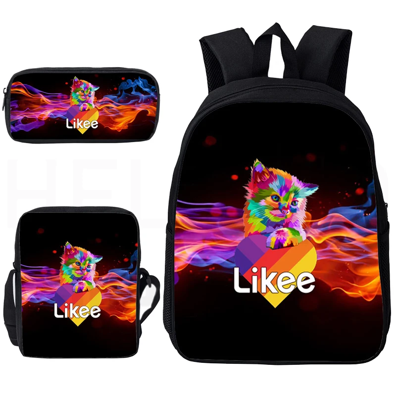 Детский Рюкзак Kawaii Cat Laser Travel LIKEE повседневный рюкзак с изображением животных для