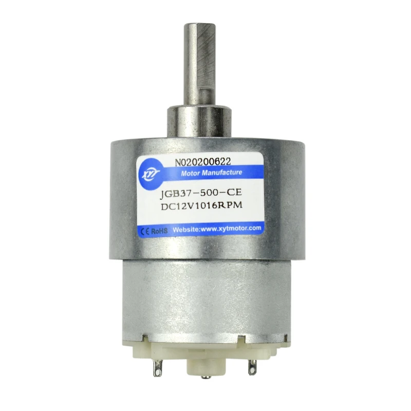 

JGB37-500 Miniature Carbon Brush DC Gear Motor Low Speed Motor 12V 24V Speed Adjustable Motor DC Electric Motor Gift Bracket