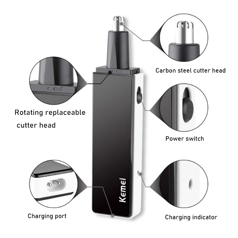 Триммер 3 в 1 Перезаряжаемый для мужчин стрижка волос носу и ушах бритва удаления