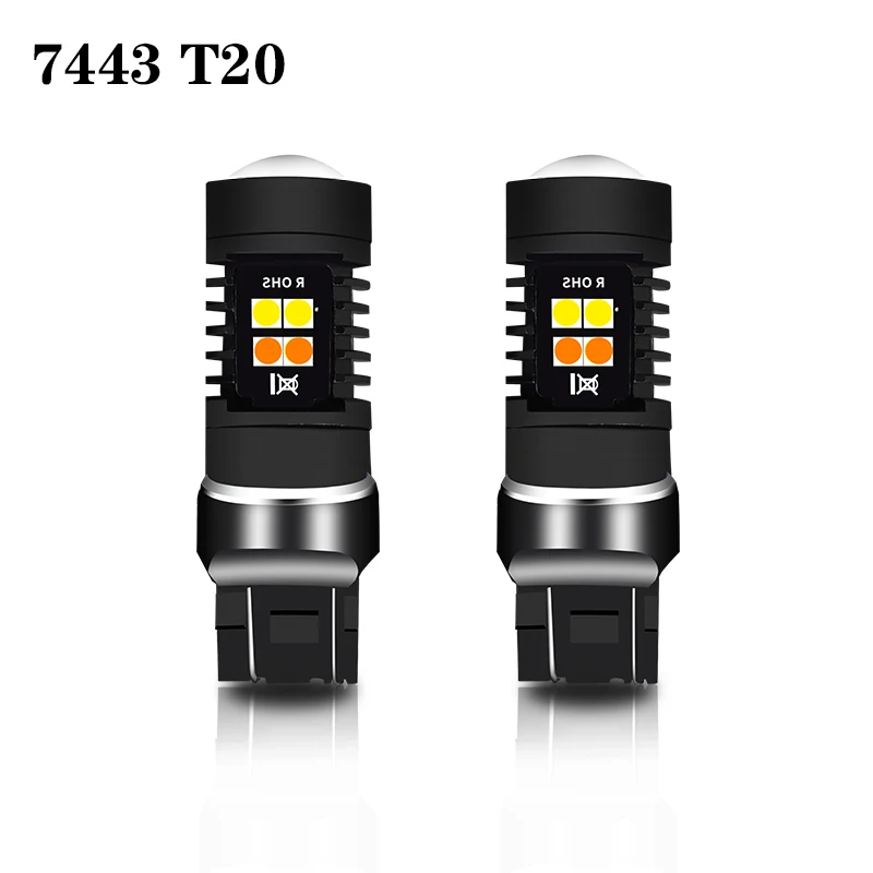 

iJDM двухцветный 1157 BAY15D P21/5W Led T20 7443 W21/5W Светодиодная лампа T25 3157 P27/7W Автомобильная лампа указателя поворота DRL Автоматические фонари Лампа 12 В