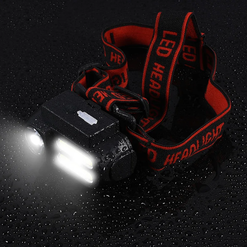 Мини-cob LED фары фара фонарик USB Перезаряжаемые 18650 яркий фонарь кемпинг Пеший Туризм Фонарь для ночной рыбалки