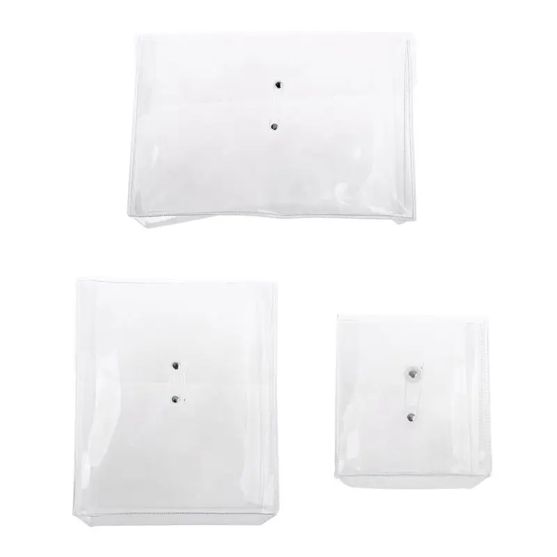 

Multifunctional Transparent PVC Winding Storage Bag File Folder Makeup Organizer
