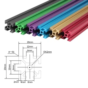 cnc 3d printer parts voron 2 4 350mm 300 mm aluminum profile european standard anodized linear rail aluminum profile free global shipping