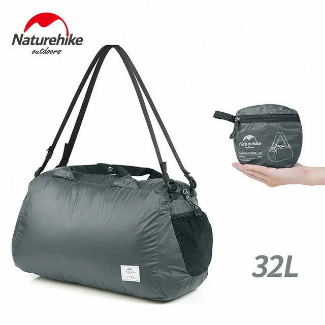 Gray Naturehike Новая дорожная сумка Сверхлегкая Складная спортивная сумка Большая вместительная сумка через плечо портативный органайзер для багажа - Цвет: Gray