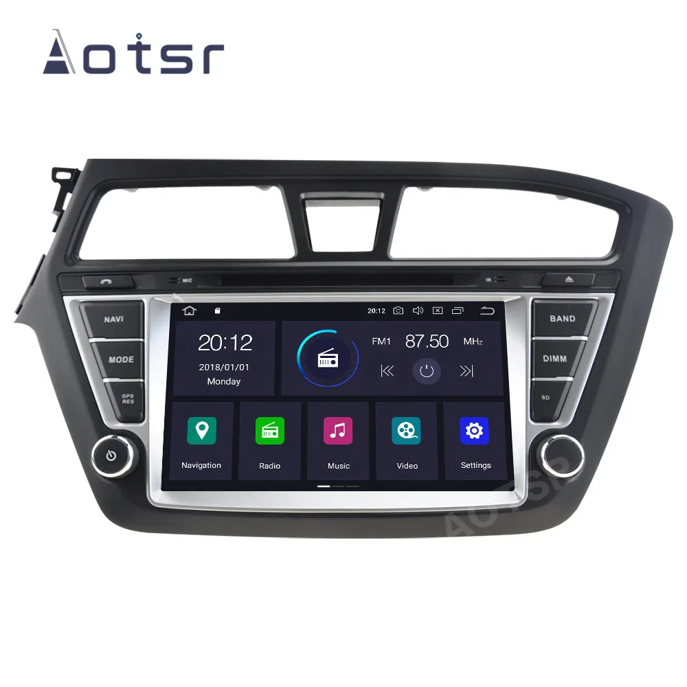 Автомобильный радиоприемник AOTSR 2 Din Android 10 для Hyundai I20 2014 - 2020 центральный