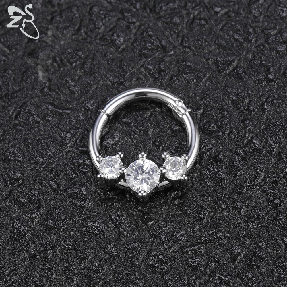 Кольцо для пирсинга носа ZS ювелирное украшение кольцо из нержавеющей стали