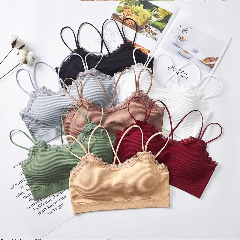 Бюстгальтер женский кружевной без косточек Бралетт во французском стиле с