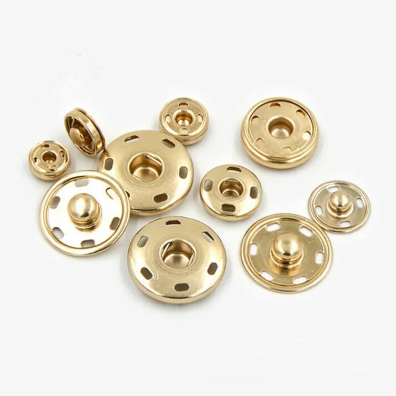 10 компл./упак. 12 мм/17 мм Металлические Кнопки пришивания пуговиц застежки кнопки