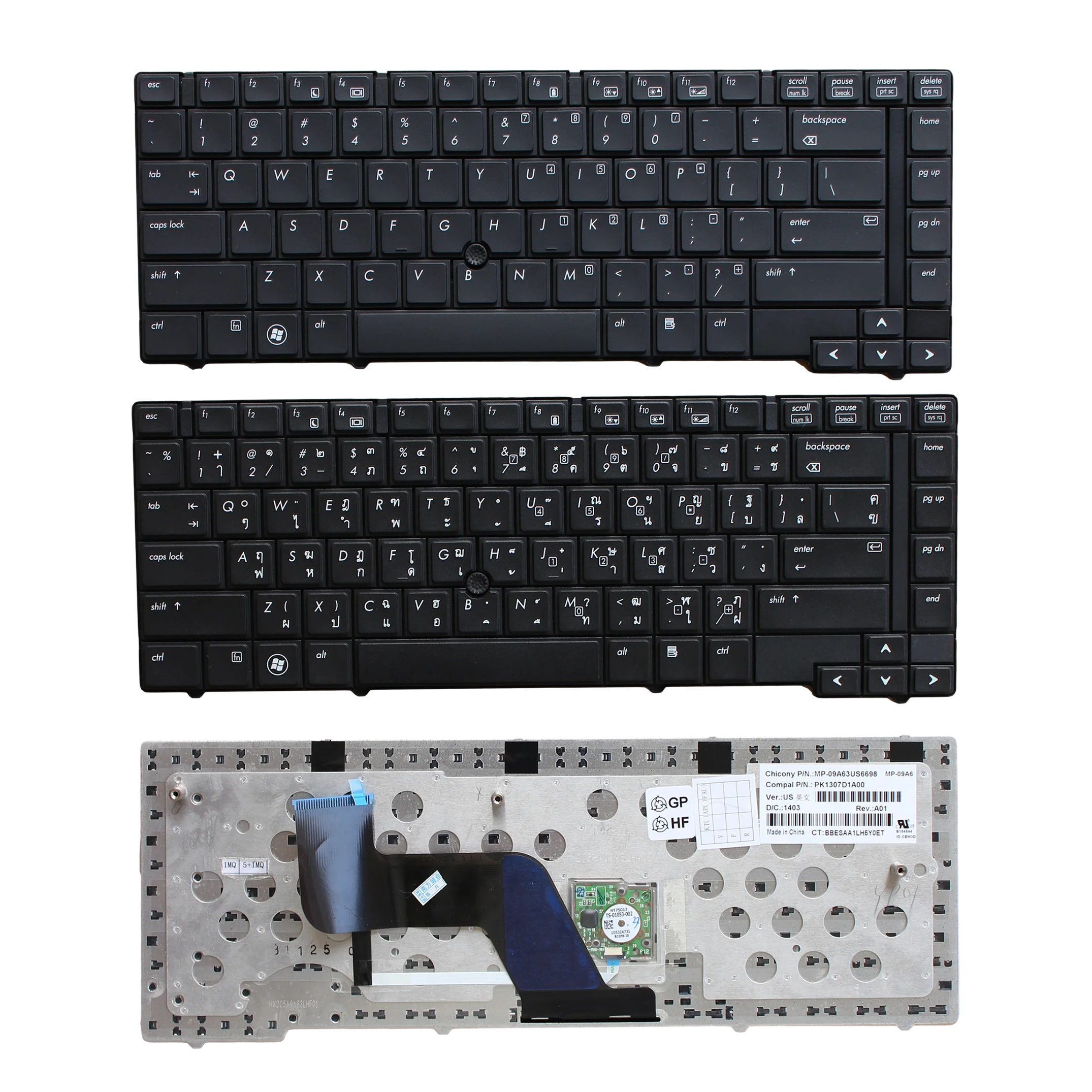 Новая клавиатура US/Thai для ноутбука с указательными стержнями HP 8440 8440W 8440P |