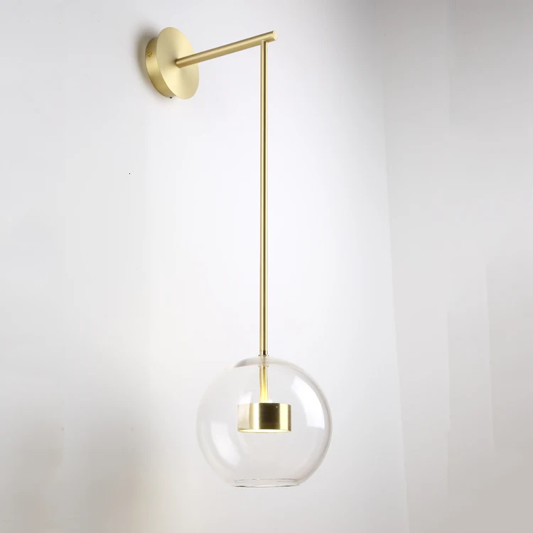 Clear Glass Reading Lamp Wall Mounted Outdoor Waterproof Hotel Long Crystal Chandelier deco maison | Лампы и освещение