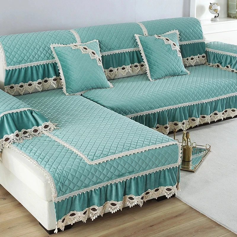 Европейские роскошные чехлы на диван для гостиной секционный плюшевый чехол