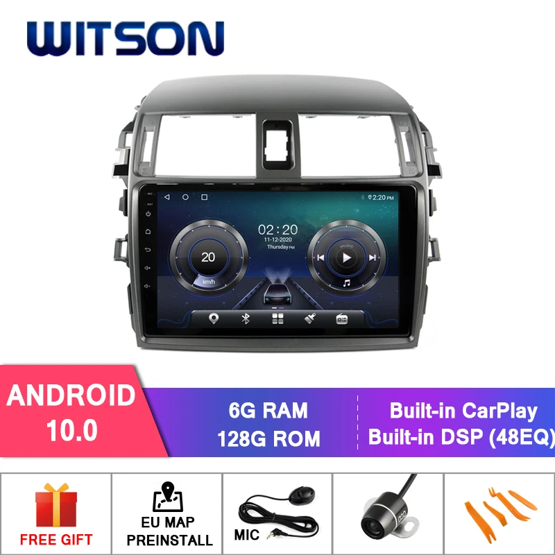 

WITSON Android 10.0 6+128GB 9"Car media player For TOYOTA CLASSIC COROLLA CAR AUDIO+Wireless Carplay+Wired Android Auto