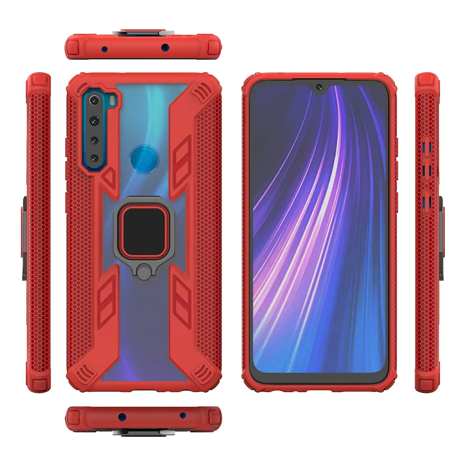Противоударный чехол-держатель для автомобиля чехол Xiaomi Redmi Note 8T 8 pro прозрачный