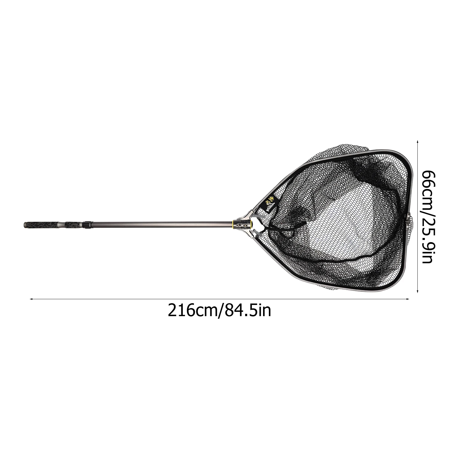 

1Pc 2.1M Folding Fishing Landing Net Sturgeon Landing Net Aluminum alloy Pole Folding Landing Net for Fly Fishing Fishing Tool