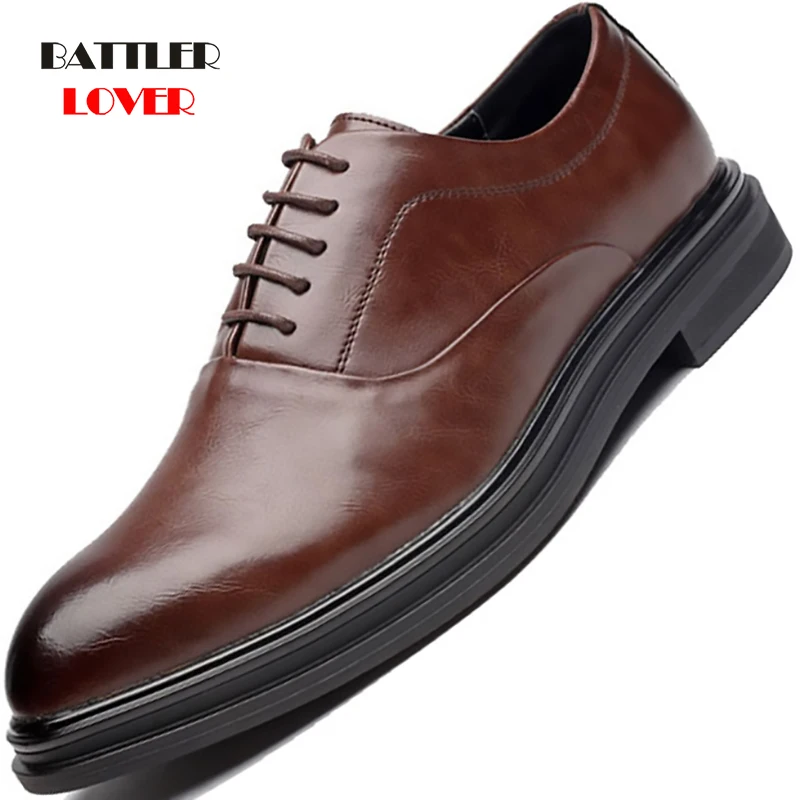 

2020 Mens Dress Shoes Wedding Oxfords for Male Business Formal Shoe Hombre Office Pointed Derby Footwear Plus Size 38-48