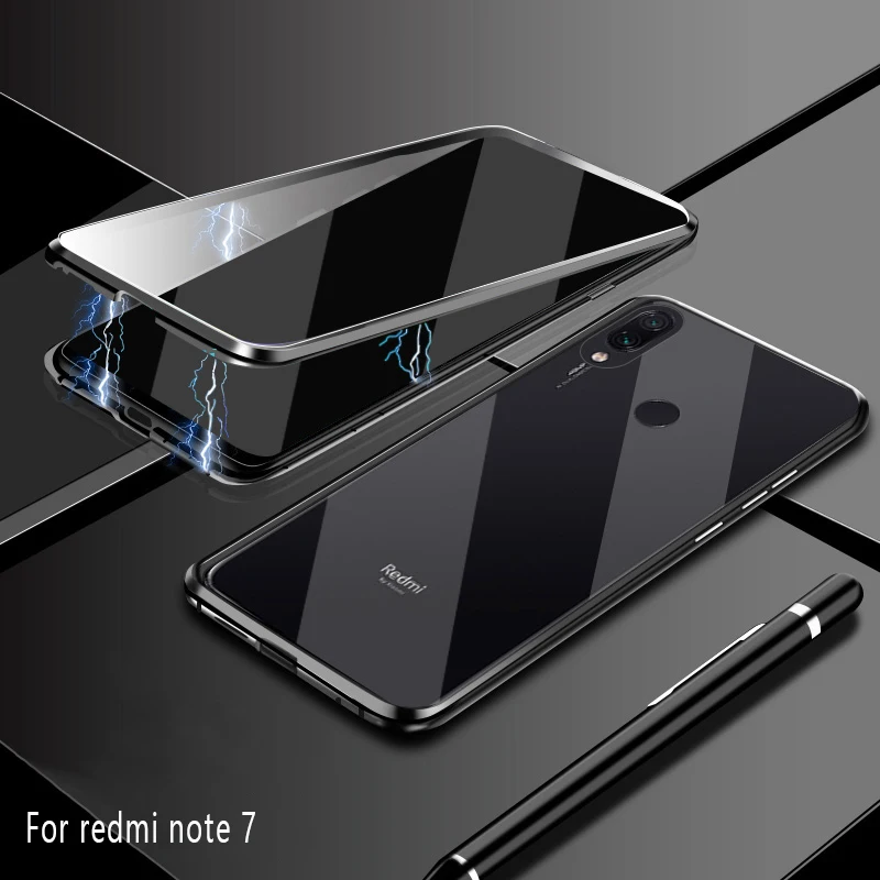 Магнитный металлический чехол для Xiaomi Redmi Note 7 8 Pro K20 Pro для Xiaomi 9T 9 Pro 5G 8 6X A2 CC9E A3 двустороннее закаленное стекло