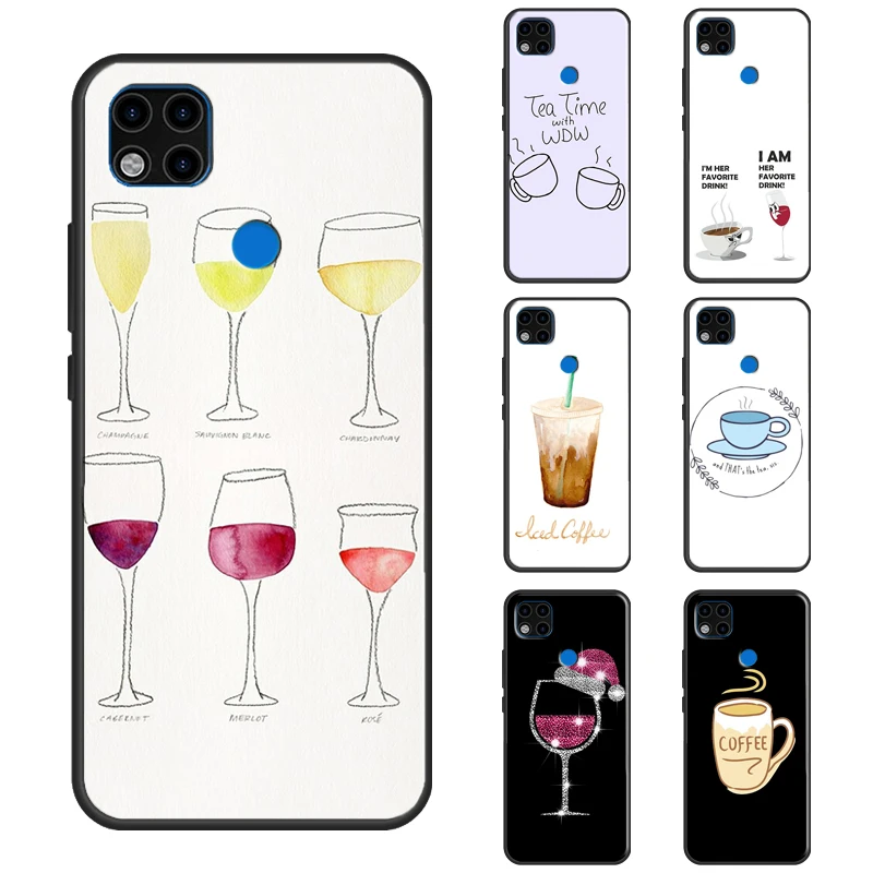 Чехол с чашкой кофе и вина для Redmi Note 11 Pro чехол 10 9 8 7 10S 11S 9A 9C 9T | Мобильные телефоны