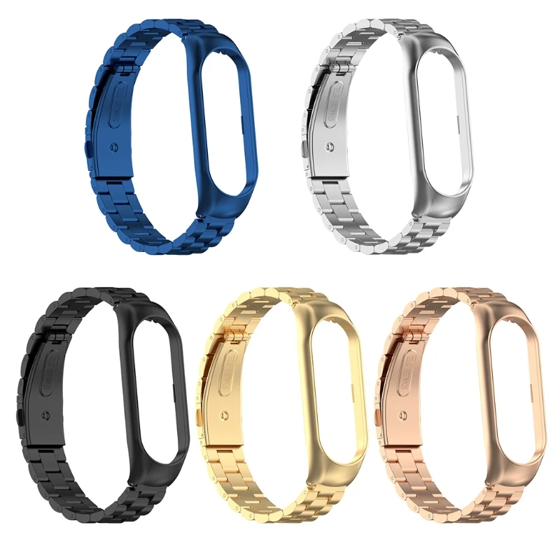 

Bracelet Stainless Steel Metal Wrist Strap Watch Band for -Xiaomi Mi Band 6 5