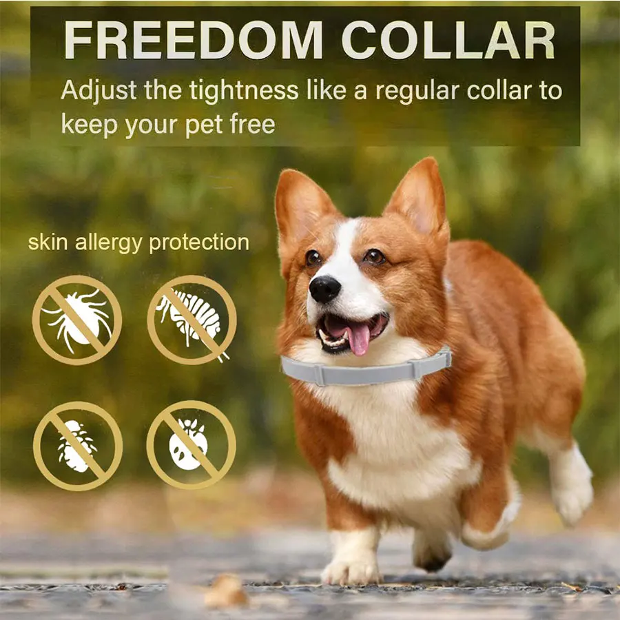 Избавляет от блох клещей Регулируемый ошейник сетка насекомых для воротник 8